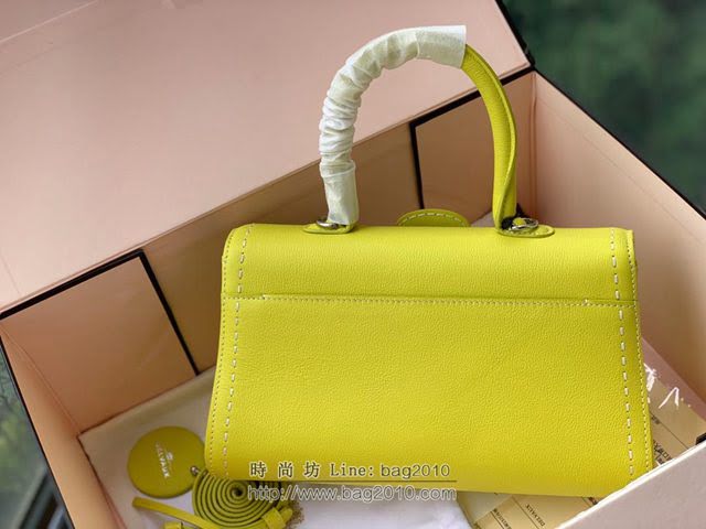 DELVAUX女包 德爾沃比利時單肩包 純手工蜜蠟縫線 德爾沃女手提包 女手拎包 Ds0028手縫茴香綠 Delvaux斜挎包  fcs1396